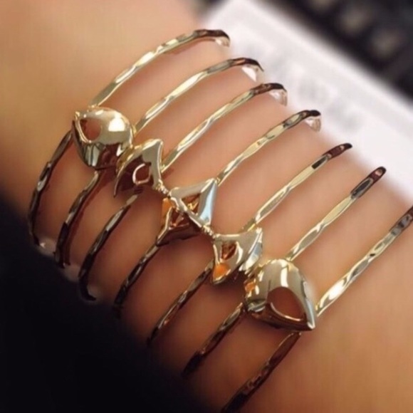 ๐ Stella & Dot, Becker Gold Cage Cuff, NWOT - Picture 2 of 4